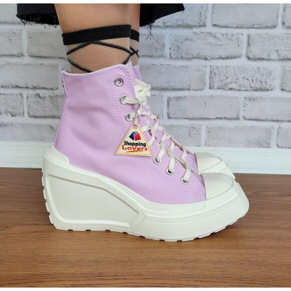 ❤️Converse Chuck 70 De Luxe Wedge Hi Sz 9 Womens Shoes Purple Sneakers A07584C - Picture 3 of 12
